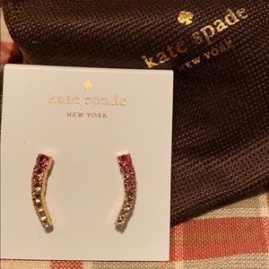 Kate spade ombré pink to clear earrings NWT